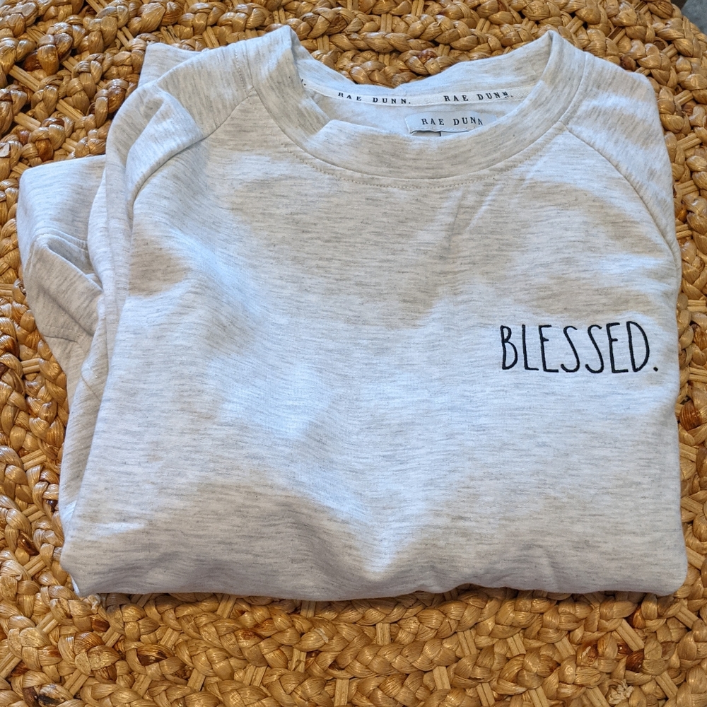Rae Dunn "Blessed" Sweatshirt NWT